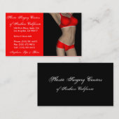 Carte De Visite Chirurgie plastique rouge/noir (Devant / Derrière)