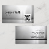 Carte De Visite Chirurgien - Code QR en acier inoxydable (Devant / Derrière)