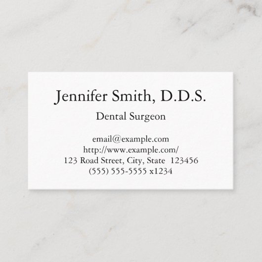 Carte De Visite Chirurgien dentaire professionnel (Devant)