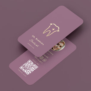 Carte De Visite Chirurgien-dentiste esthétique Dusty Pink Orthodon