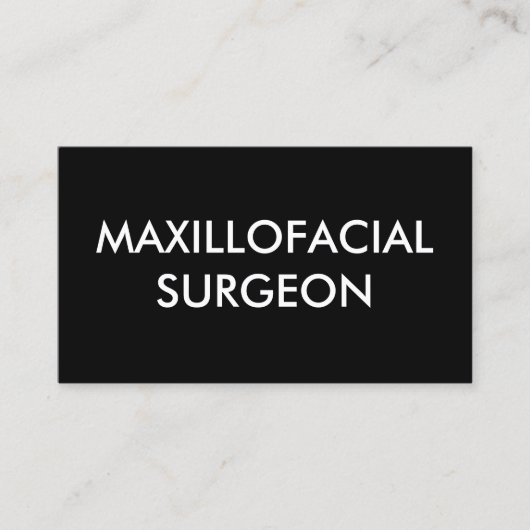 Carte De Visite chirurgien maxillofacial (Devant)