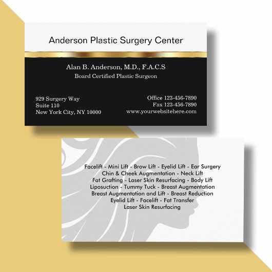 Carte De Visite Chirurgien plasticien chic