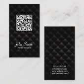 Carte De Visite Chirurgien plastique professionnel Black QR Code (Devant / Derrière)