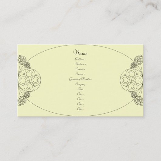 Carte De Visite Chloe - crème (Devant)