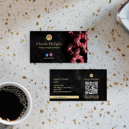 Carte De Visite Choco Donus Business | Vintage classique