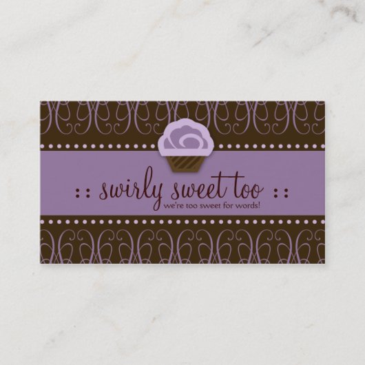 Carte De Visite Chocolat 311 pourpre sucré tourbillonnant (Devant)
