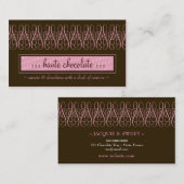CARTE DE VISITE CHOCOLAT 311-SWIRLY SUCRÉ (Devant / Derrière)