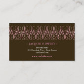 CARTE DE VISITE CHOCOLAT 311-SWIRLY SUCRÉ (Dos)