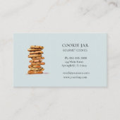 Carte De Visite Chocolat à puce Boulangerie Bleu Entreprise (Devant)