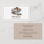 Carte De Visite Chocolat Artisan Dessert Caterer Confection Candy (Devant / Derrière)