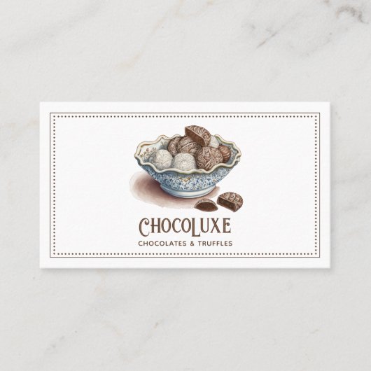 Carte De Visite Chocolat Artisan Dessert Caterer Confection Candy (Devant)