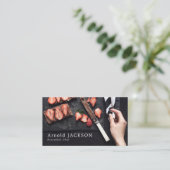 Carte De Visite Chocolat aux fraises, Chef, Cuisine (Debout devant)