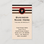 Carte De Visite Chocolat blanc rayé (Dos)