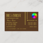 Carte De Visite Chocolat Brown avec Logo Professional Chic (Dos)