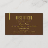 Carte De Visite Chocolat Brown Chic simple et professionnel (Dos)