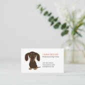 Carte De Visite Chocolat Brown Dachshund | Doxie mignon chien de d (Debout devant)
