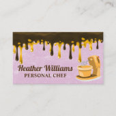 Carte De Visite Chocolat Brown et Golden Honey Drift | Mixer (Devant)