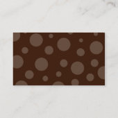 Carte De Visite chocolat bulle orange, nom, entreprise, adresse... (Dos)