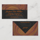 Carte De Visite Chocolat Carmel Swirl (Devant / Derrière)