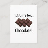 Carte De Visite Chocolat C'est l'heure du chocolat (Devant)
