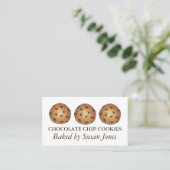 Carte De Visite Chocolat Chip Cookie Cookies Cuisinés À La Boulang (Debout devant)