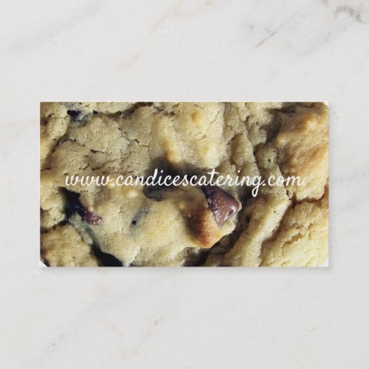 Carte De Visite Chocolat Chip Cookie Services de cuisson (Dos)