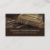Carte De Visite Chocolat de luxe, Fournitures de confiserie (Devant)