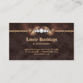 Carte De Visite Chocolat de suède de cuir de bourse de sac à main (Dos)