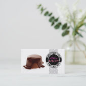 Carte De Visite Chocolat dessert bakery Business card (Debout devant)