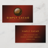 Carte De Visite chocolat du gourmet 311-Upscale (Devant / Derrière)