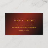 Carte De Visite chocolat du gourmet 311-Upscale (Dos)