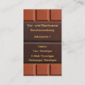 Carte De Visite Chocolat (film) (Dos)