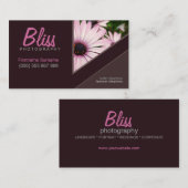 Carte De Visite Chocolat foncé élégant avec Modèle photo (Devant / Derrière)