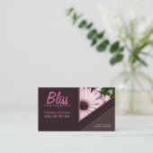 Carte De Visite Chocolat foncé élégant avec Modèle photo (Debout devant)