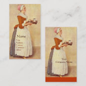 CARTE DE VISITE CHOCOLAT FONDUE DÎNER FÊTE (Devant / Derrière)