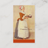 CARTE DE VISITE CHOCOLAT FONDUE DÎNER FÊTE (Dos)