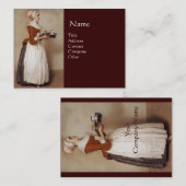 CARTE DE VISITE CHOCOLAT FONDUE DÎNER FÊTE (Devant / Derrière)