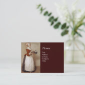 CARTE DE VISITE CHOCOLAT FONDUE DÎNER FÊTE (Debout devant)