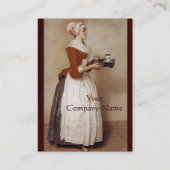 CARTE DE VISITE CHOCOLAT FONDUE DÎNER FÊTE (Dos)