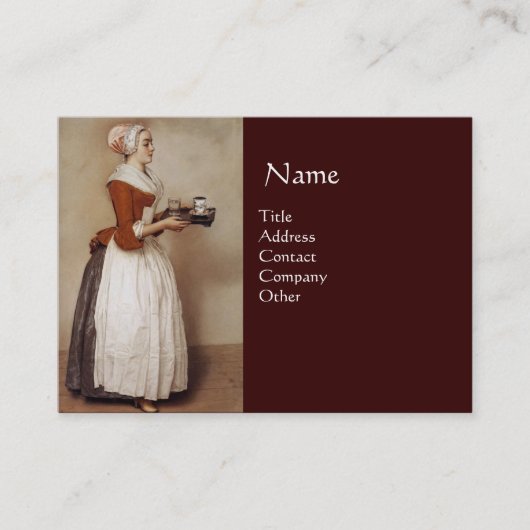 CARTE DE VISITE CHOCOLAT FONDUE DÎNER FÊTE (Devant)