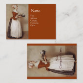 CARTE DE VISITE CHOCOLAT FONDUE DÎNER FÊTE (Devant / Derrière)