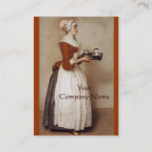 CARTE DE VISITE CHOCOLAT FONDUE DÎNER FÊTE (Dos)