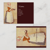 Carte De Visite CHOCOLAT FONDUE DINNER PARTY Pearl Papier (Devant / Derrière)