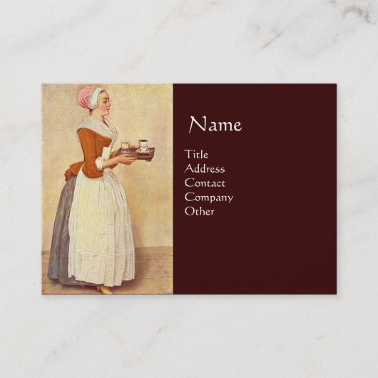 Carte De Visite CHOCOLAT FONDUE DINNER PARTY Pearl Papier (Devant)