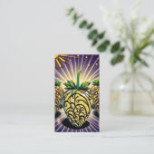 Carte De Visite chocolat fraise pop art avec qr code (Debout devant)