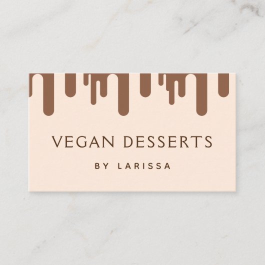 Carte De Visite Chocolat Frosting Dristing Vegan Dessert Médias so (Devant)