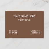 Carte De Visite Chocolat Fudge Dessert Équilibrer Drôle (Dos)