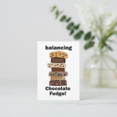Carte De Visite Chocolat Fudge Dessert Équilibrer Drôle (Debout devant)