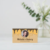 Carte De Visite Chocolat Glacé Drives Pâtisserie Chef Boulangerie (Debout devant)