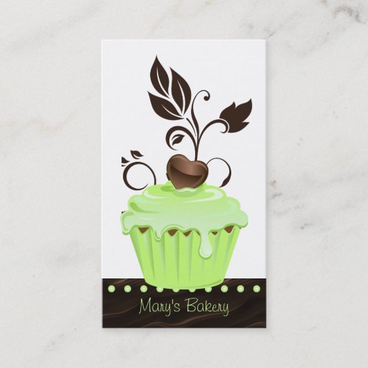 Carte De Visite Chocolat mignon 2 de menthe de petit gâteau de (Devant)